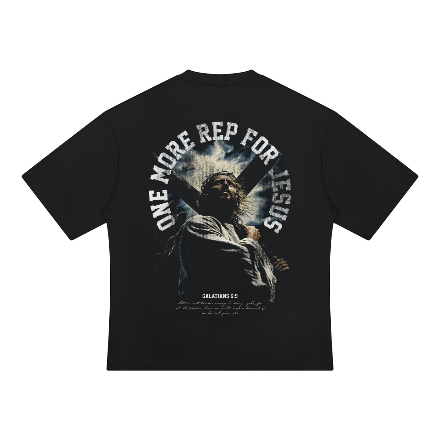 One More Rep for Jesus Heavyweight Oversized T-Shirt