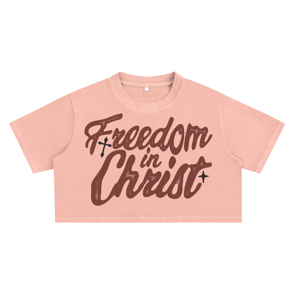Freedom Snow Washed Crop Top