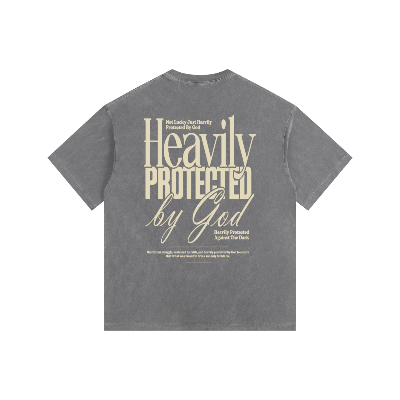 Heavily Protected Oversized Washed Cotton T-Shirt