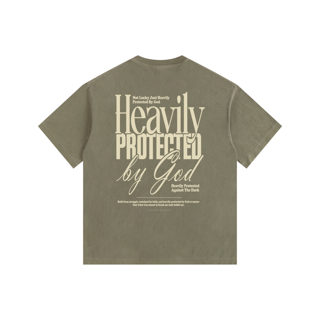 Heavily Protected Oversized Washed Cotton T-Shirt