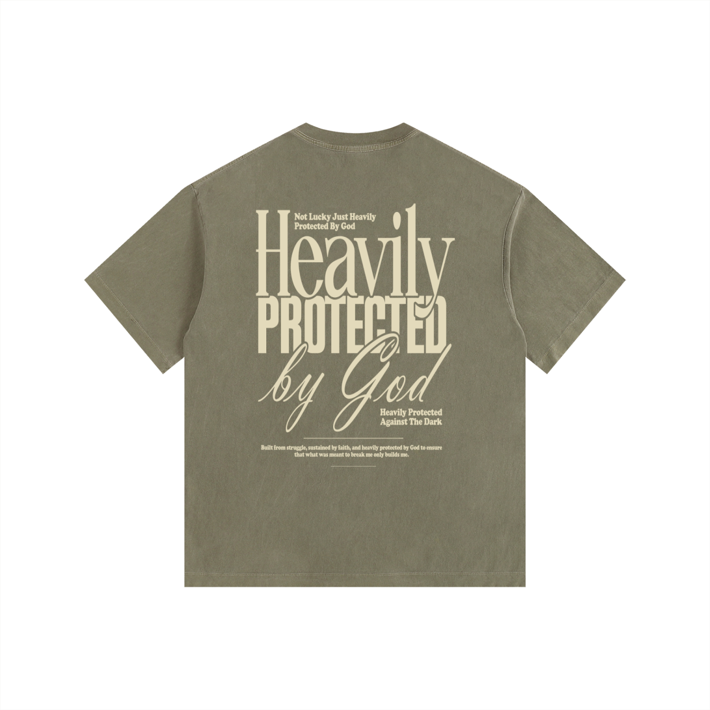 Heavily Protected Oversized Washed Cotton T-Shirt