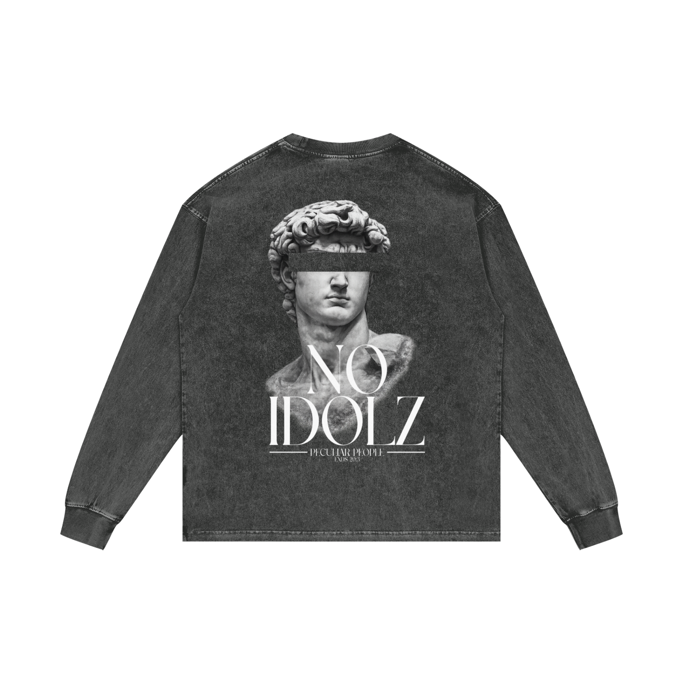 No Idolz Acid Wash Long Sleeve T-Shirt
