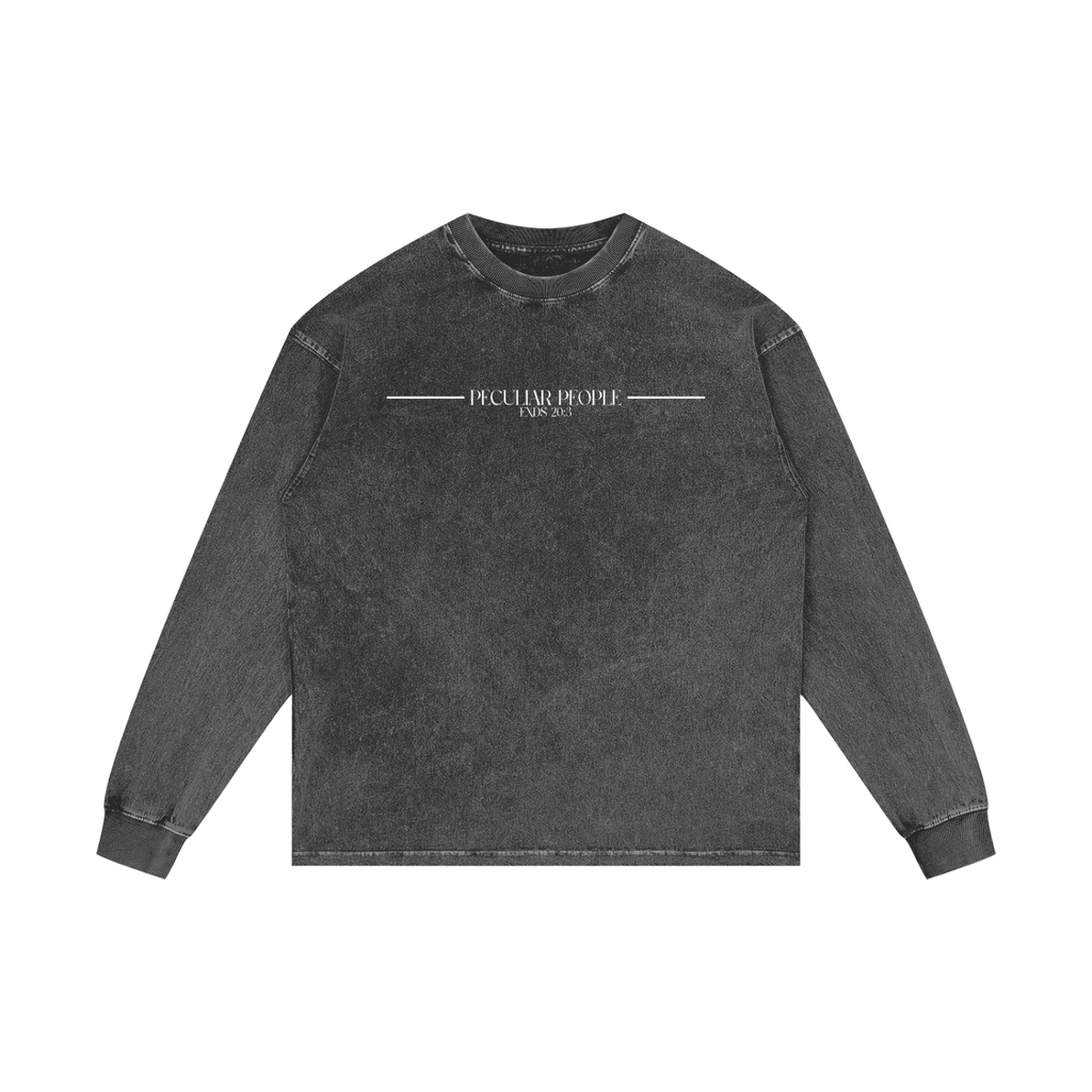 No Idolz Acid Wash Long Sleeve T-Shirt