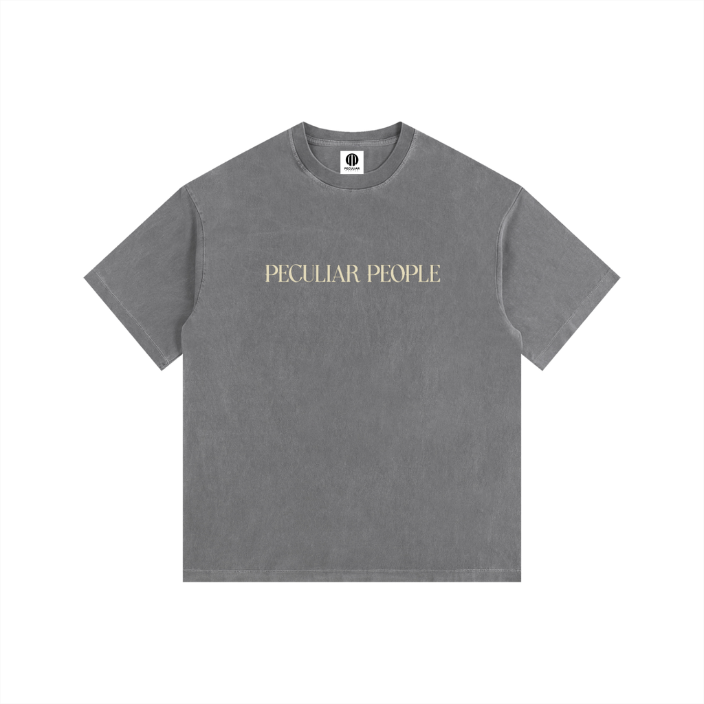 Heavily Protected Oversized Washed Cotton T-Shirt