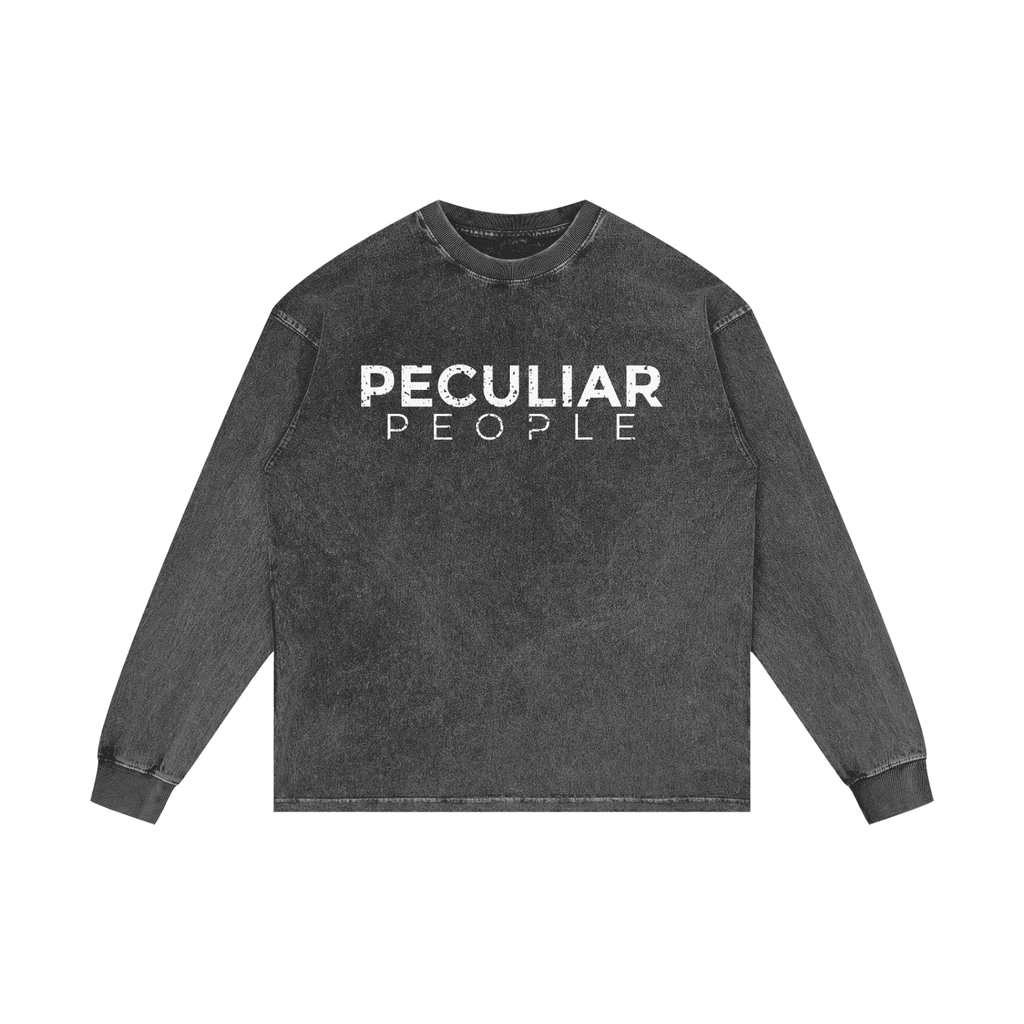 Peculiar Acid Wash Long Sleeve T-Shirt