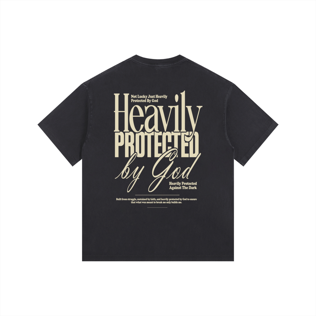 Heavily Protected Oversized Washed Cotton T-Shirt