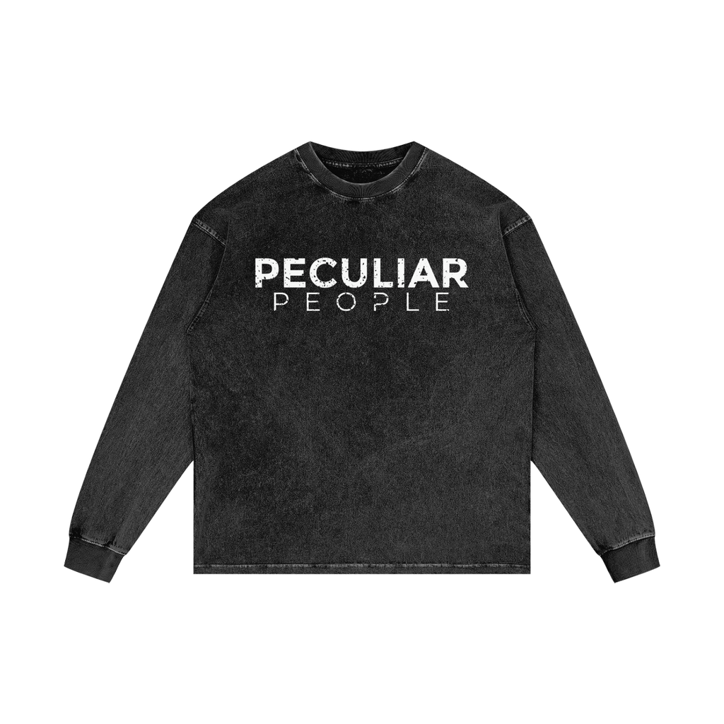 Peculiar Acid Wash Long Sleeve T-Shirt