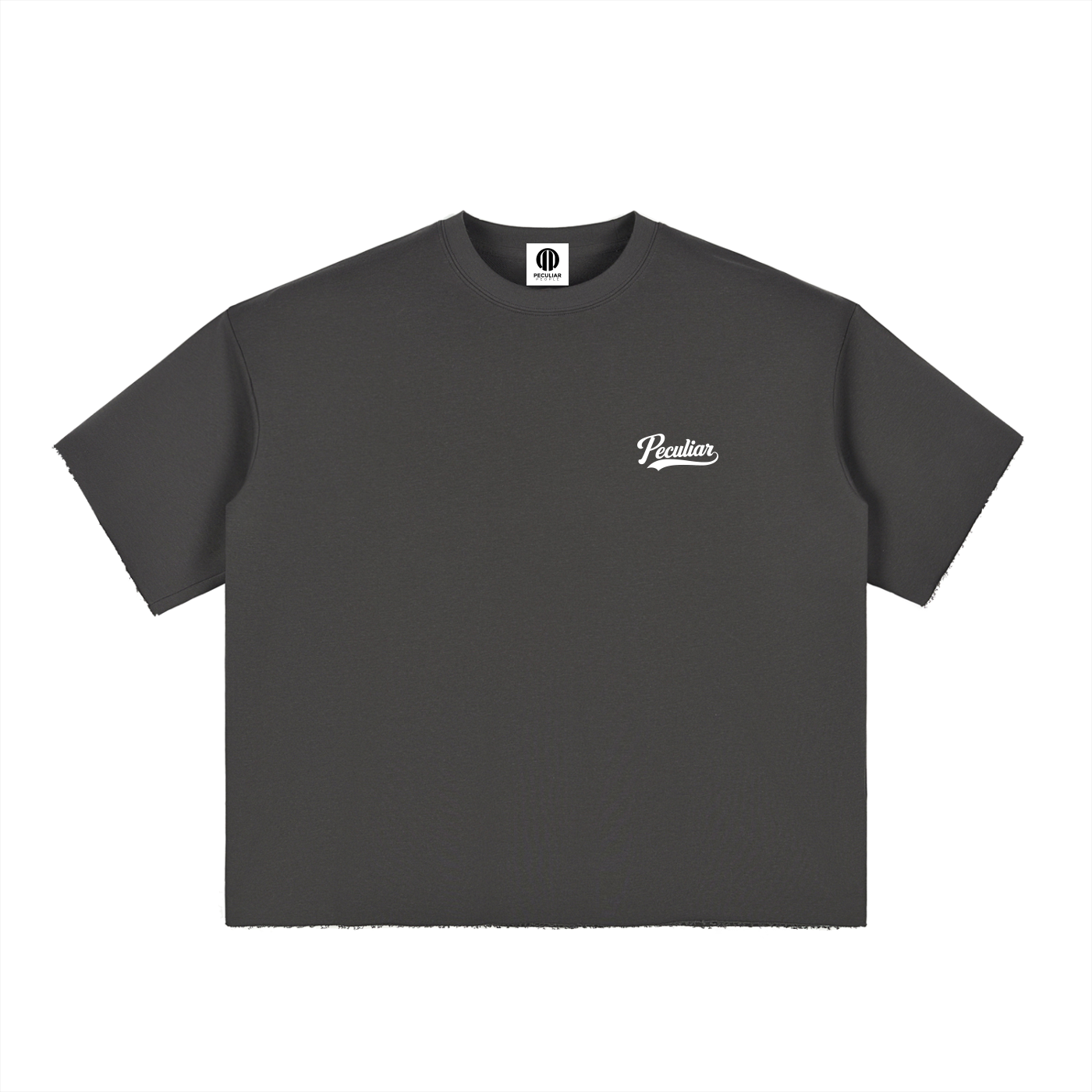 Vintage Boxy Half-Sleeve Raw-Edge T-Shirt