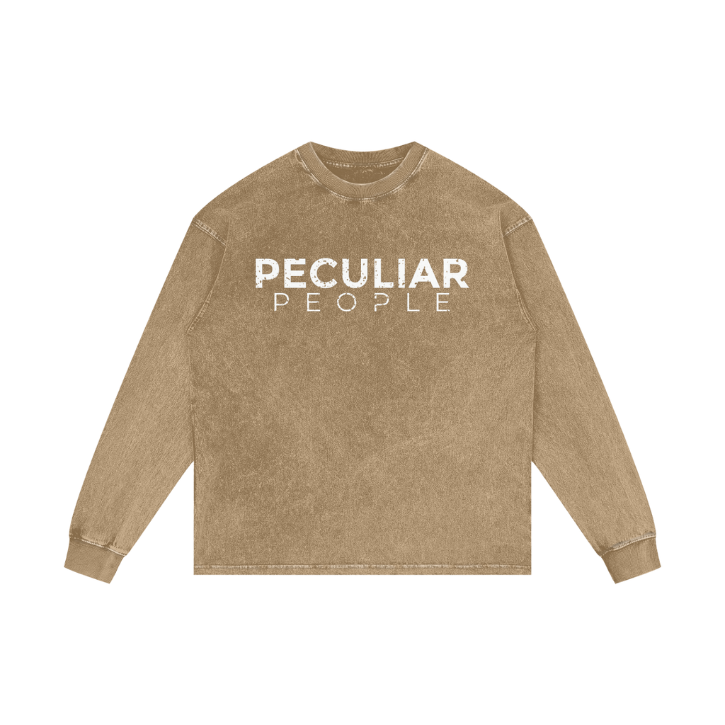 Peculiar Acid Wash Long Sleeve T-Shirt