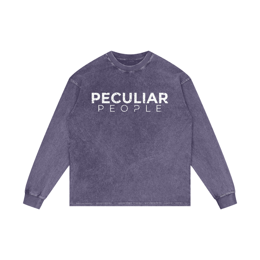 Peculiar Acid Wash Long Sleeve T-Shirt