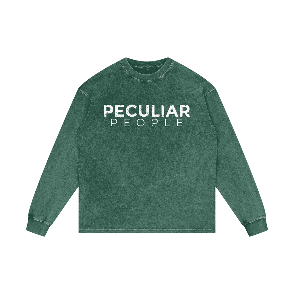 Peculiar Acid Wash Long Sleeve T-Shirt