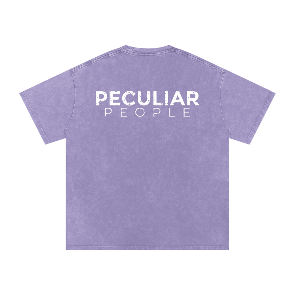 Snow Washed Oversized Cotton T-Shirt