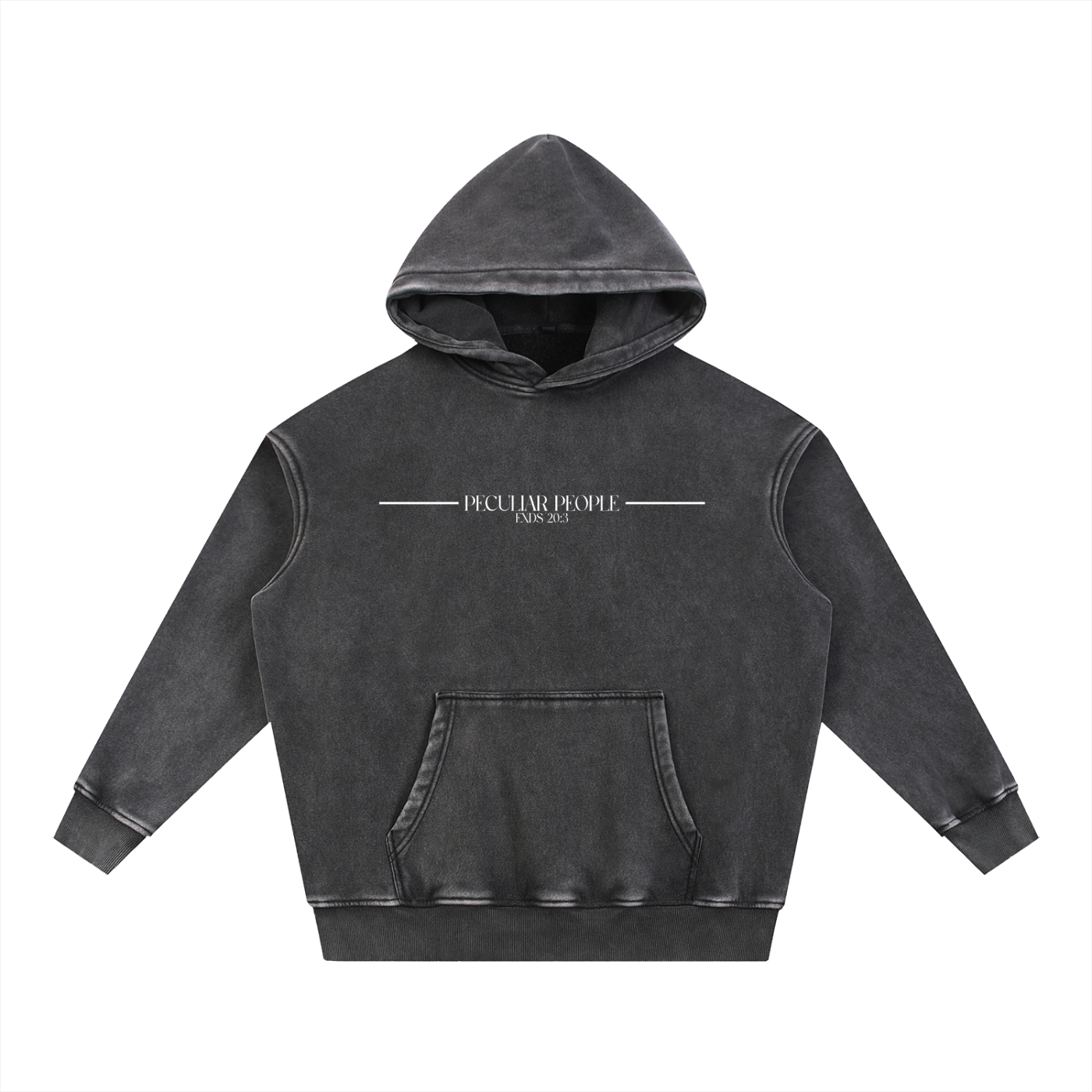 No Idolz Snow Wash Oversized Hoodie