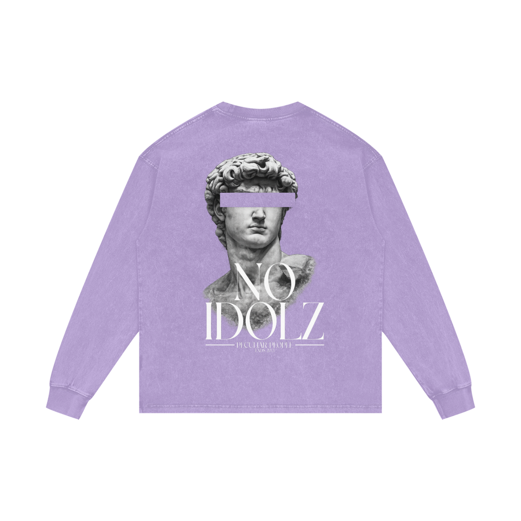 No Idolz Acid Wash Long Sleeve T-Shirt