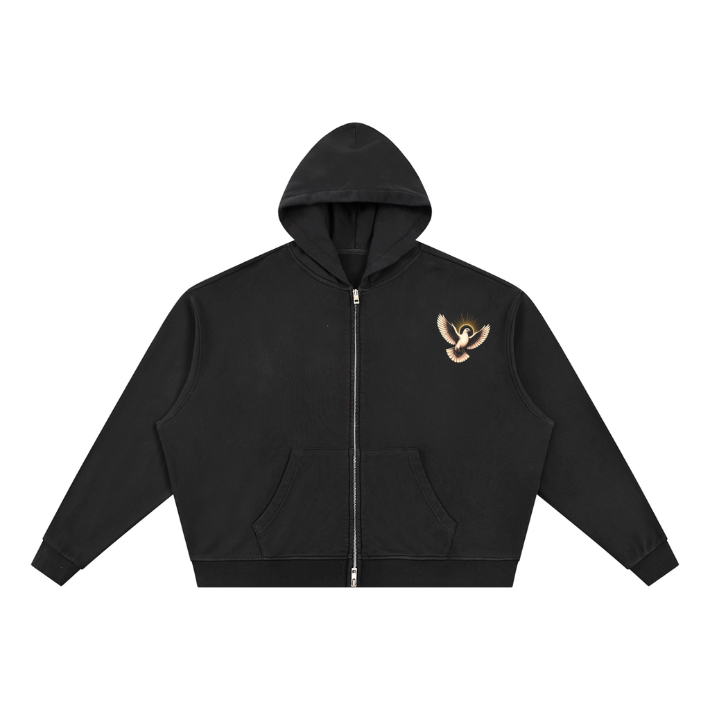 HOLY — Vintage Wash Full-Zip Boxy Hoodie