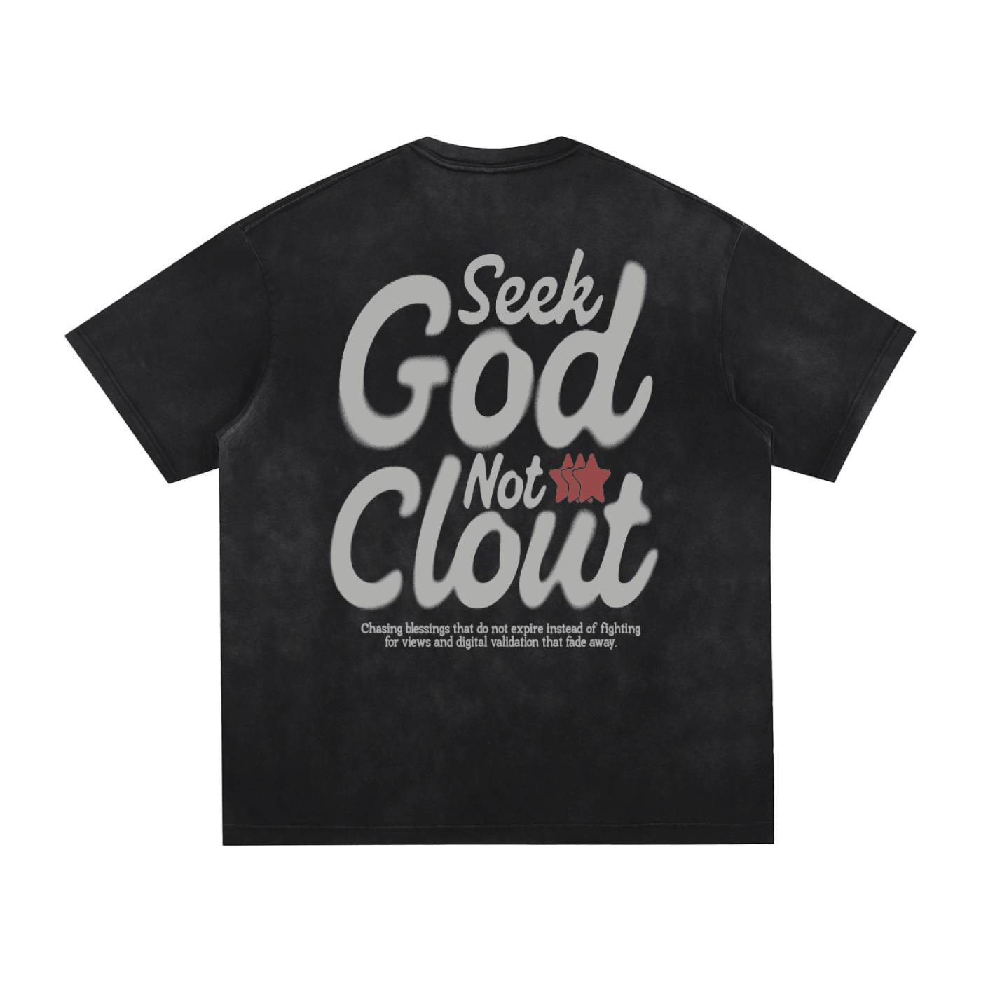 Chase God Washed Hand-Frayed T-Shirt