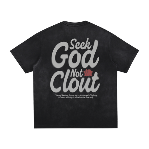 Chase God Washed Hand-Frayed T-Shirt