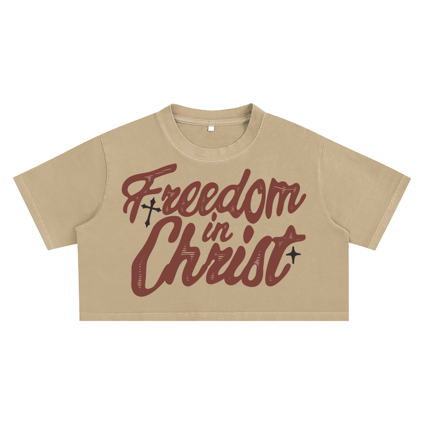 Freedom Snow Washed Crop Top