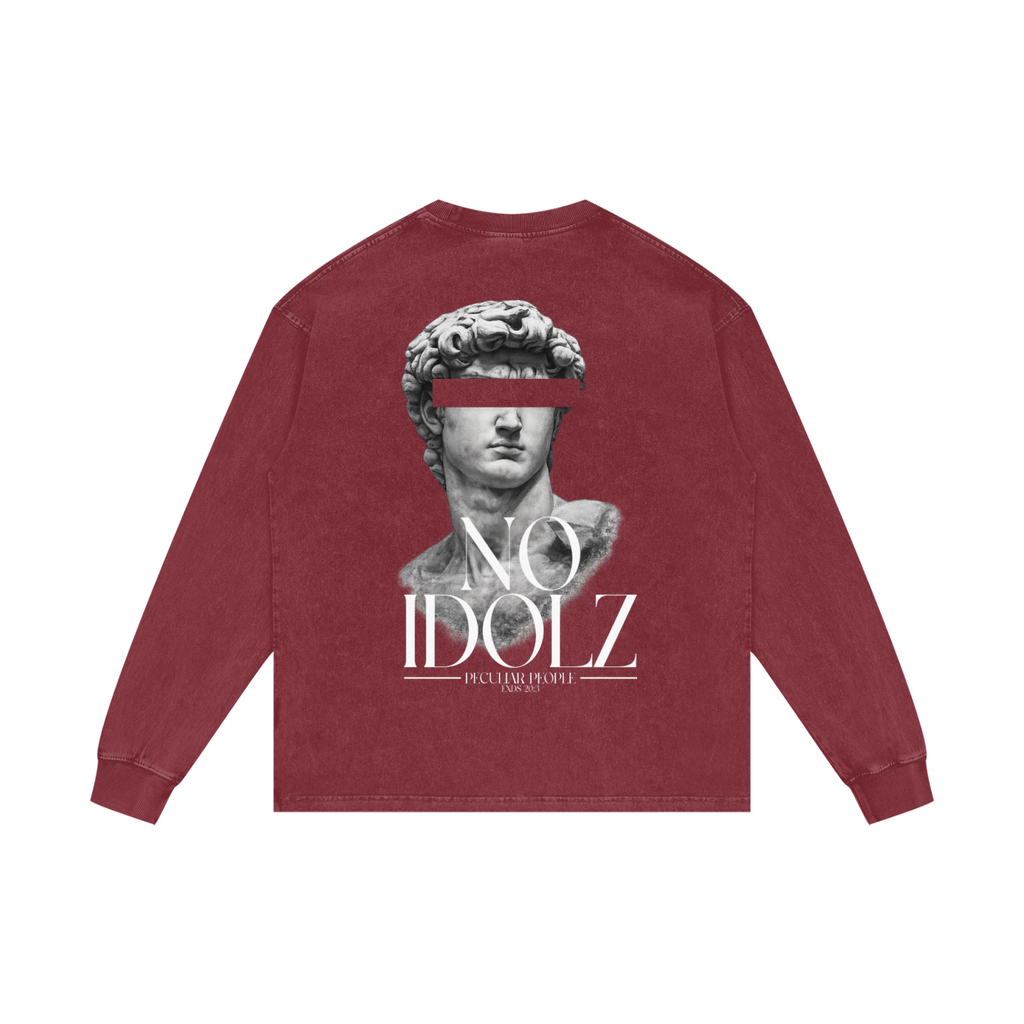 No Idolz Acid Wash Long Sleeve T-Shirt