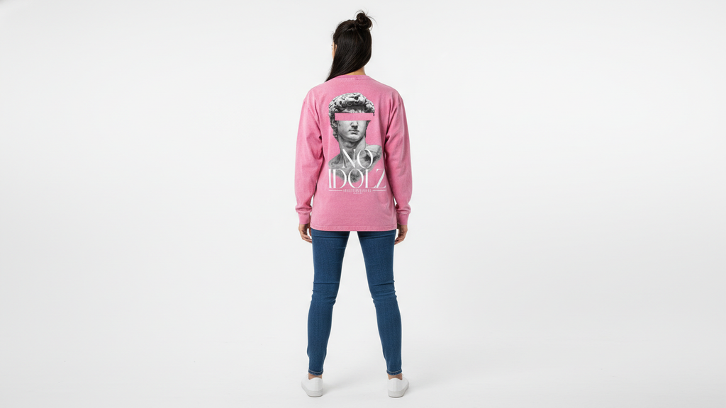 No Idolz Acid Wash Long Sleeve T-Shirt