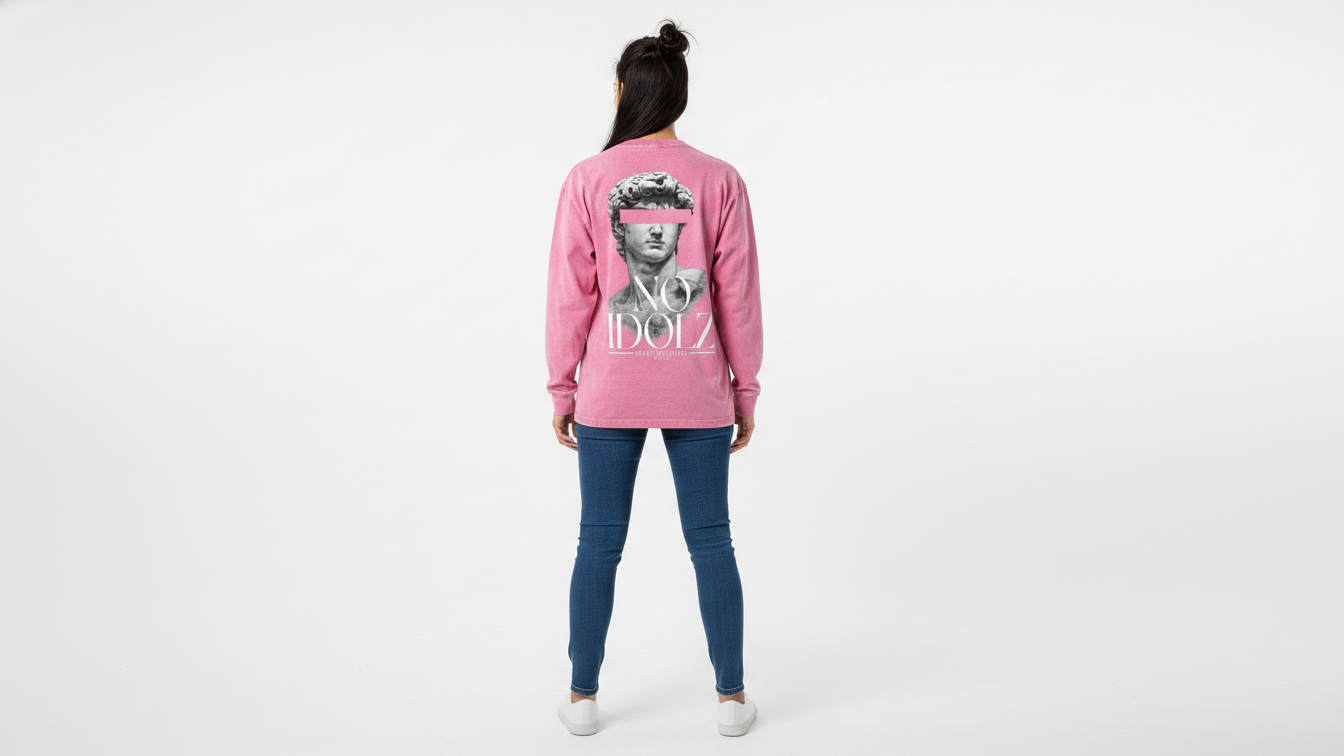 No Idolz Acid Wash Long Sleeve T-Shirt