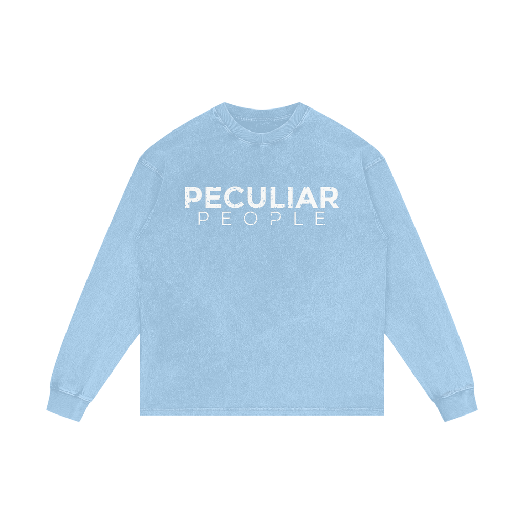 Peculiar Acid Wash Long Sleeve T-Shirt
