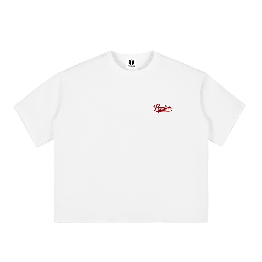 Vintage Boxy Half-Sleeve Raw-Edge T-Shirt