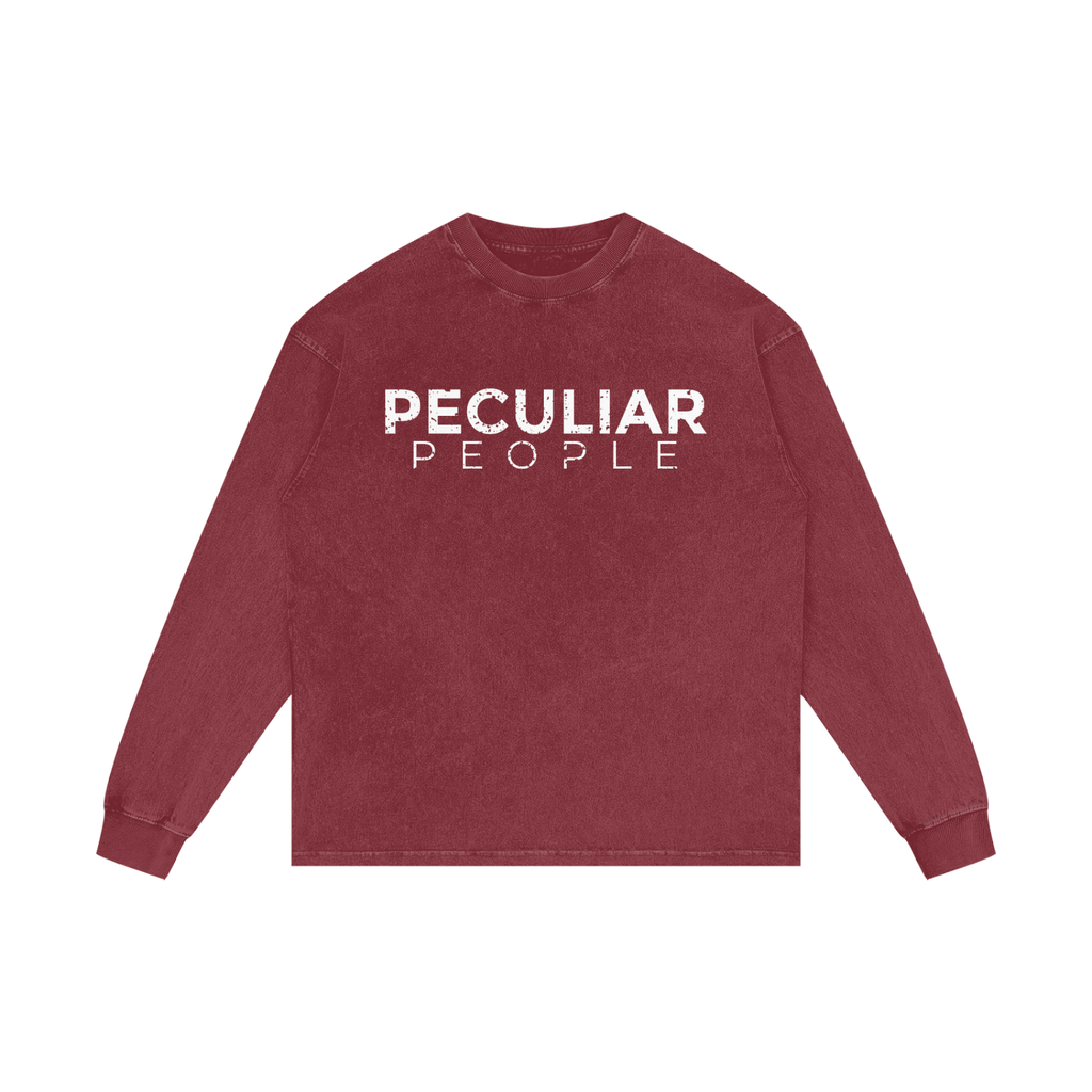 Peculiar Acid Wash Long Sleeve T-Shirt