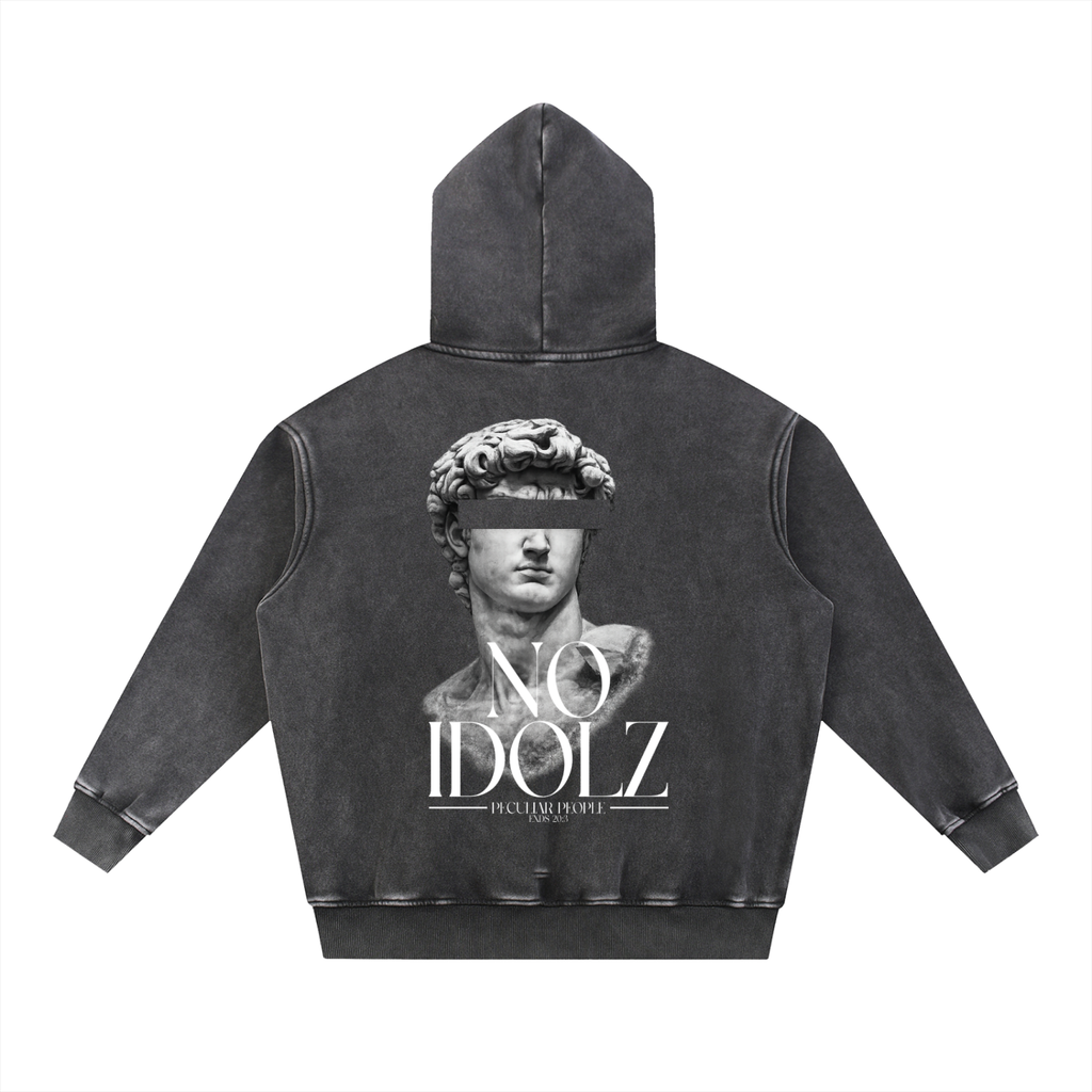 No Idolz Snow Wash Oversized Hoodie