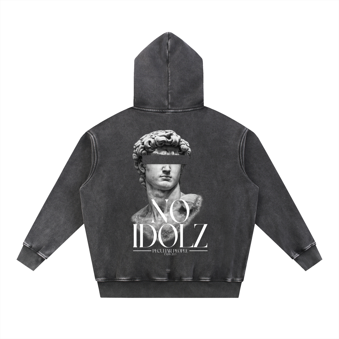 No Idolz Snow Wash Oversized Hoodie
