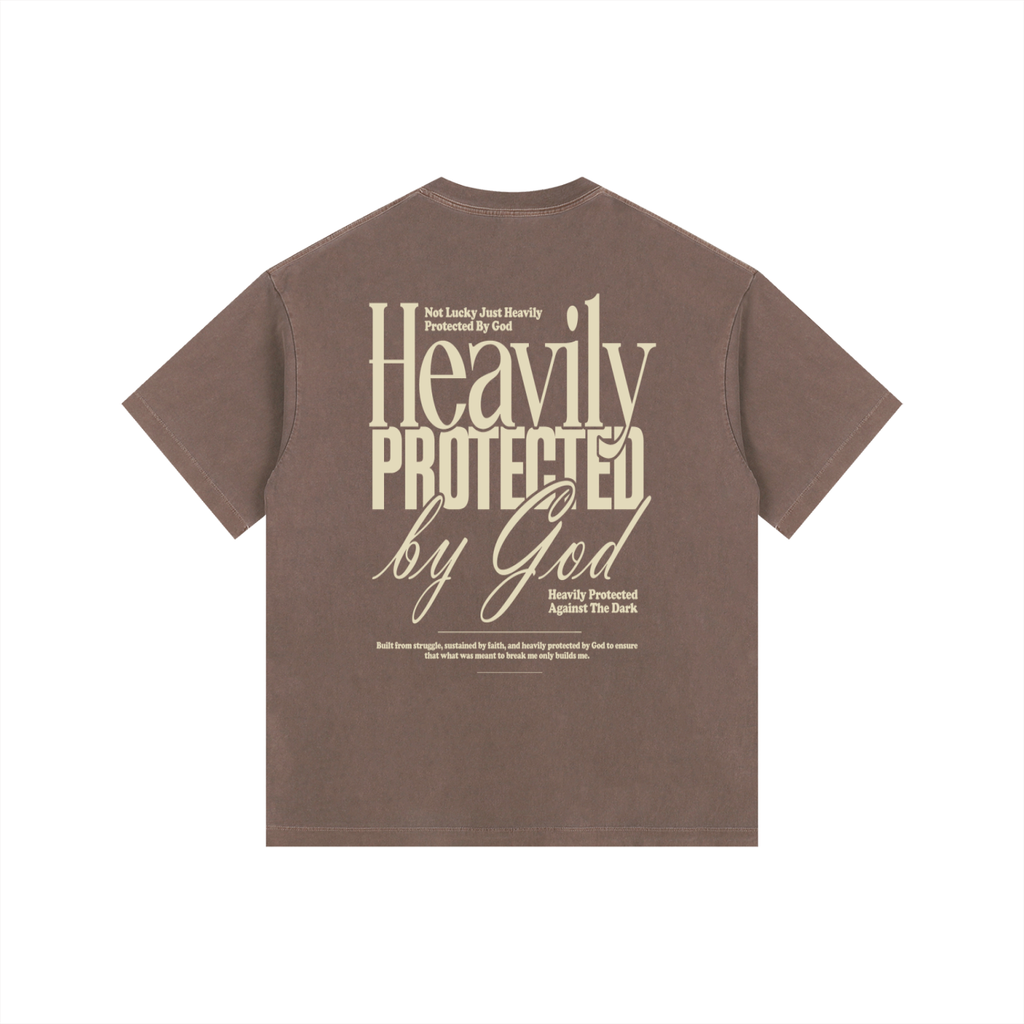 Heavily Protected Oversized Washed Cotton T-Shirt