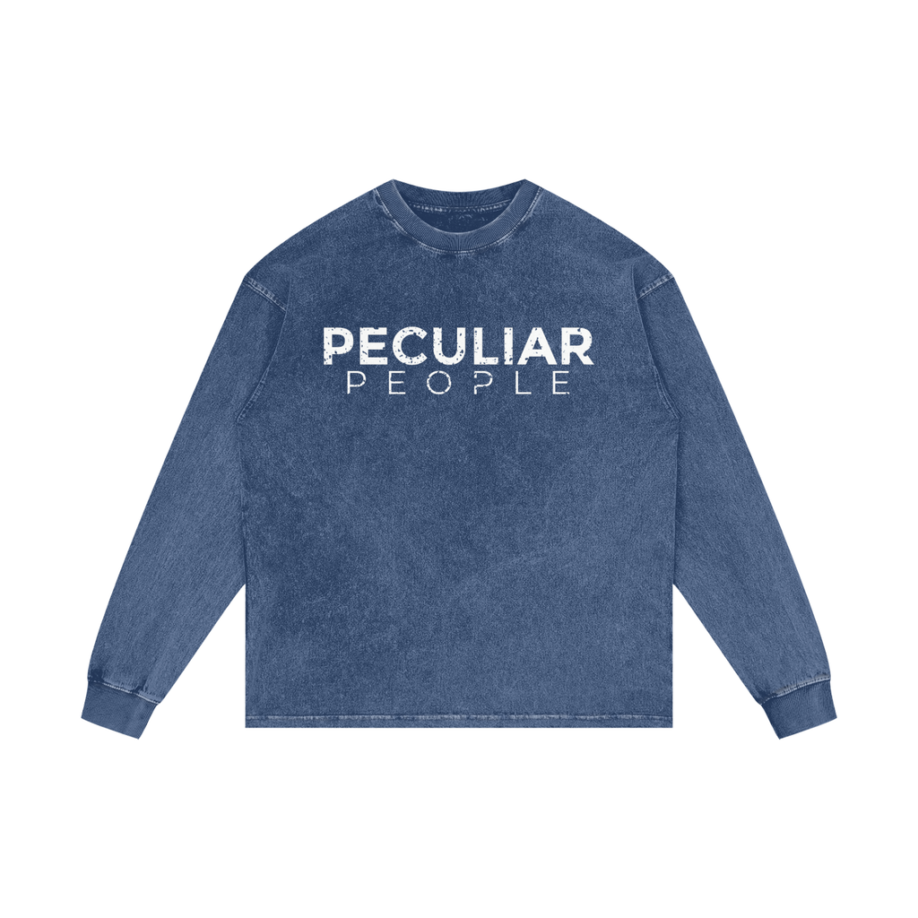 Peculiar Acid Wash Long Sleeve T-Shirt