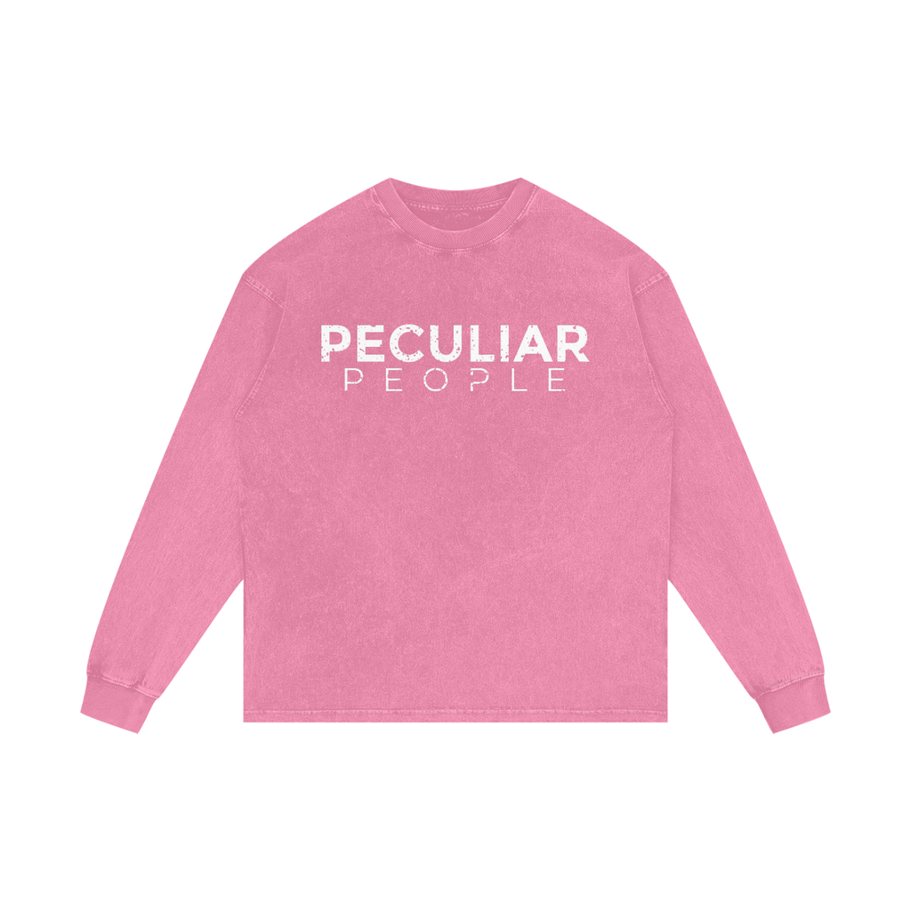 Peculiar Acid Wash Long Sleeve T-Shirt