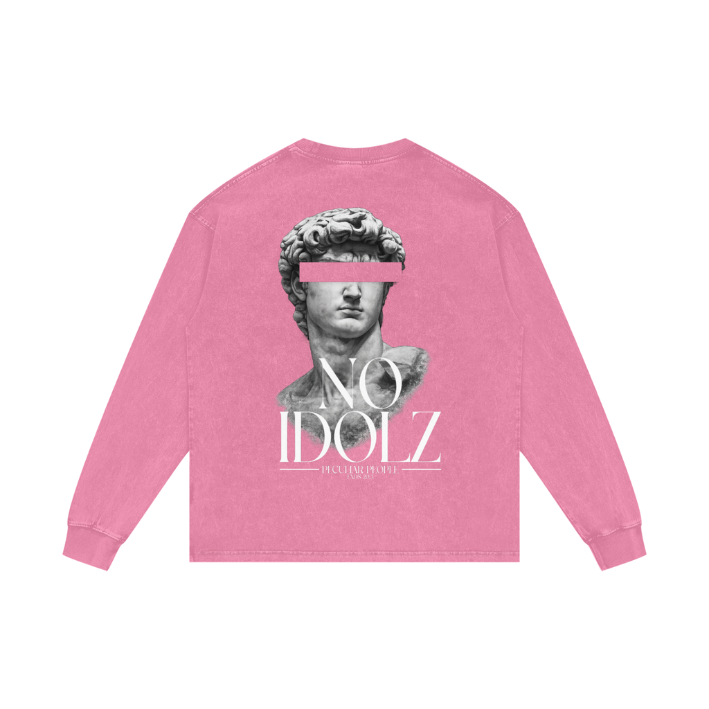 No Idolz Acid Wash Long Sleeve T-Shirt
