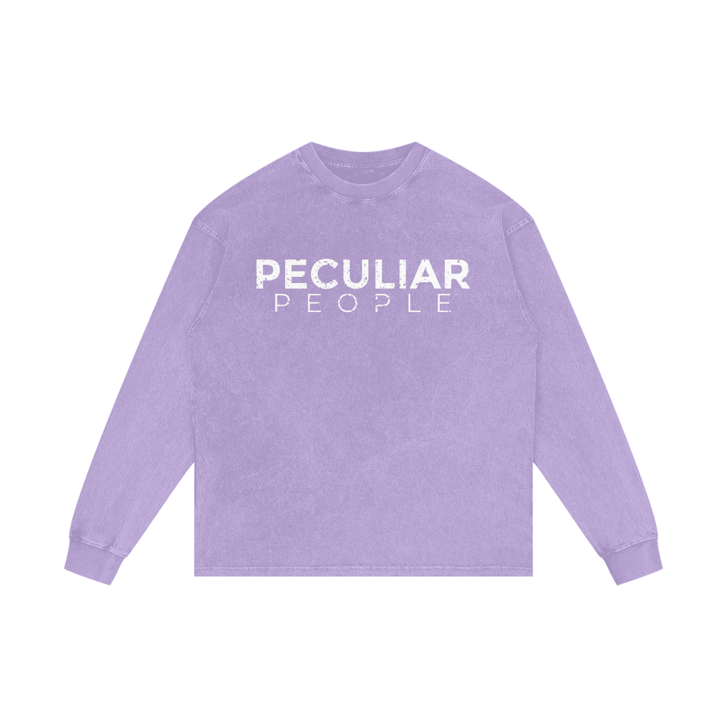 Peculiar Acid Wash Long Sleeve T-Shirt