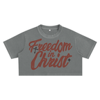 Freedom Snow Washed Crop Top